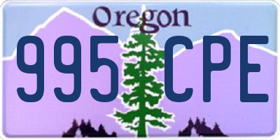 OR license plate 995CPE