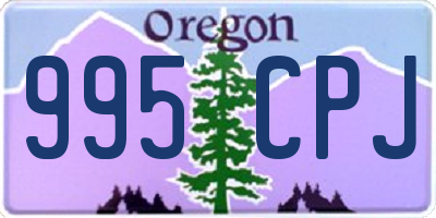 OR license plate 995CPJ