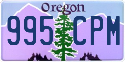 OR license plate 995CPM