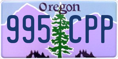 OR license plate 995CPP