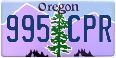 OR license plate 995CPR
