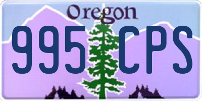 OR license plate 995CPS