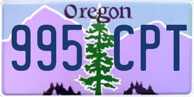 OR license plate 995CPT