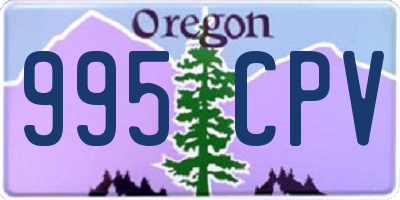 OR license plate 995CPV