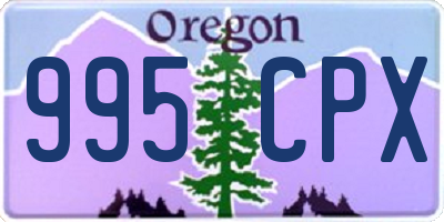 OR license plate 995CPX