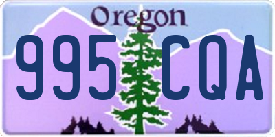 OR license plate 995CQA