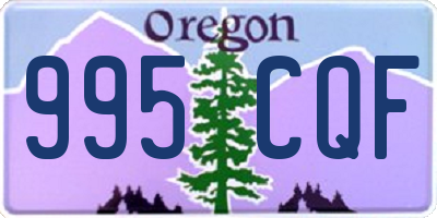 OR license plate 995CQF