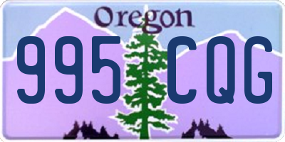 OR license plate 995CQG