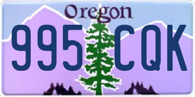 OR license plate 995CQK