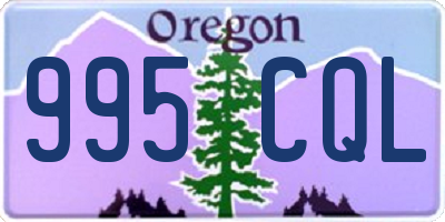 OR license plate 995CQL