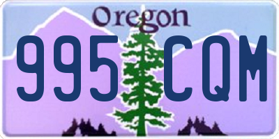OR license plate 995CQM