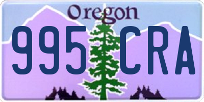 OR license plate 995CRA