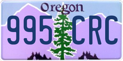 OR license plate 995CRC