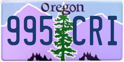 OR license plate 995CRI