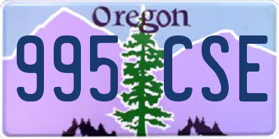 OR license plate 995CSE