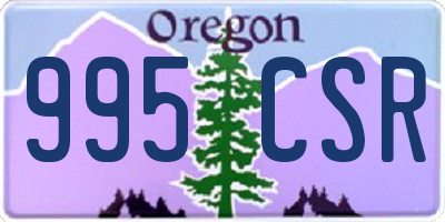 OR license plate 995CSR