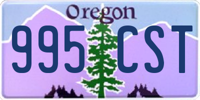 OR license plate 995CST