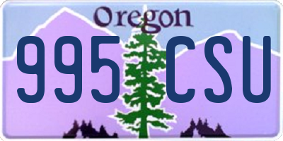 OR license plate 995CSU
