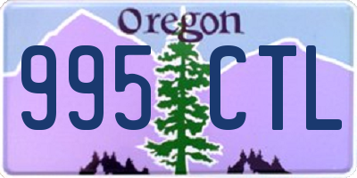 OR license plate 995CTL