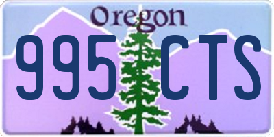 OR license plate 995CTS