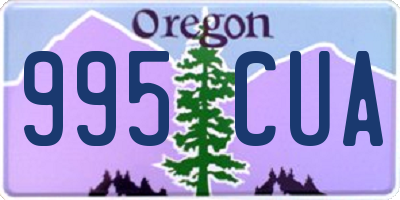 OR license plate 995CUA