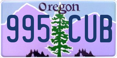 OR license plate 995CUB