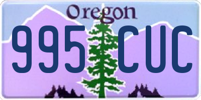 OR license plate 995CUC