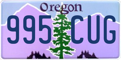 OR license plate 995CUG