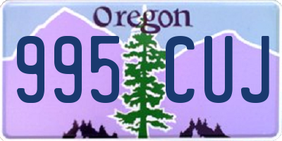 OR license plate 995CUJ