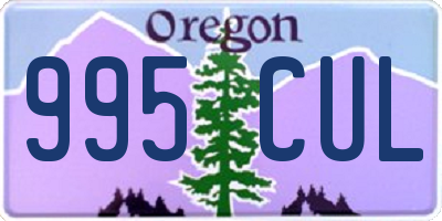 OR license plate 995CUL