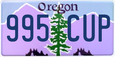 OR license plate 995CUP
