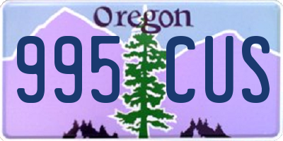 OR license plate 995CUS