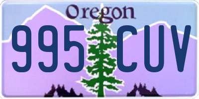 OR license plate 995CUV