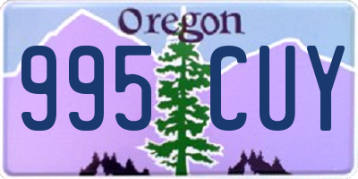 OR license plate 995CUY