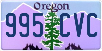 OR license plate 995CVC