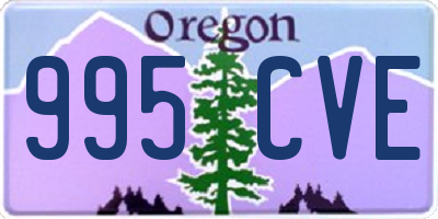 OR license plate 995CVE