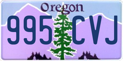 OR license plate 995CVJ