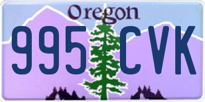 OR license plate 995CVK