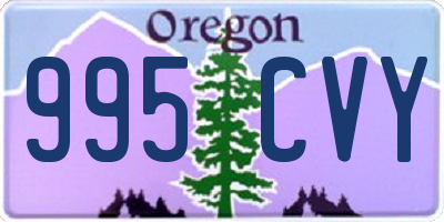OR license plate 995CVY