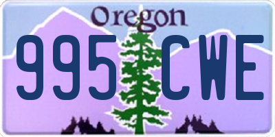 OR license plate 995CWE