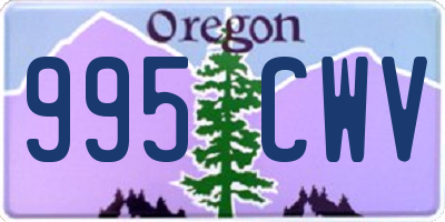 OR license plate 995CWV