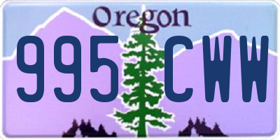 OR license plate 995CWW