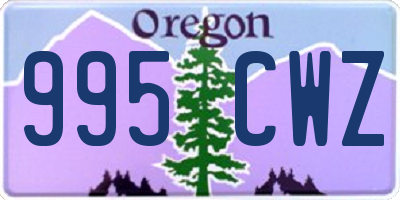 OR license plate 995CWZ