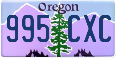 OR license plate 995CXC