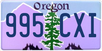 OR license plate 995CXI