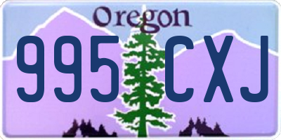 OR license plate 995CXJ