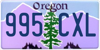 OR license plate 995CXL