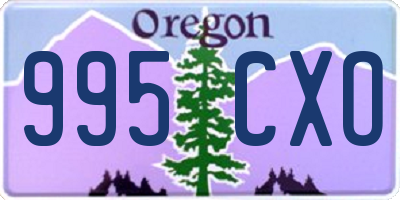 OR license plate 995CXO