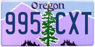 OR license plate 995CXT
