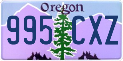 OR license plate 995CXZ